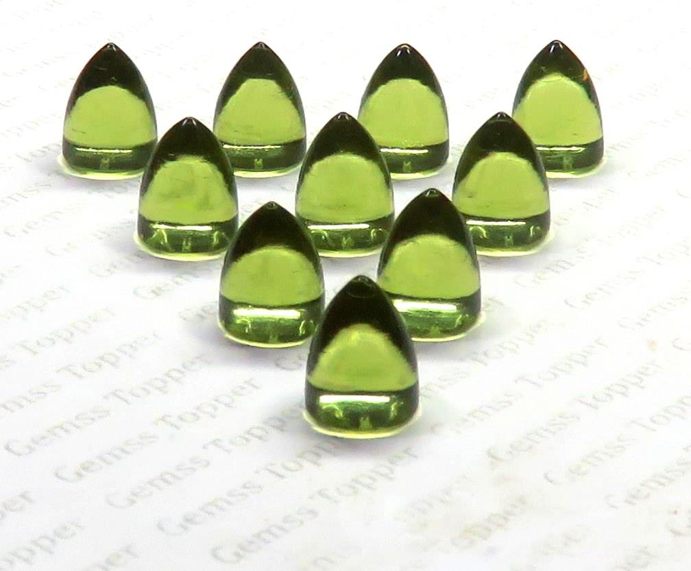 Moldavite 7x9 mm Bullet Cabochon